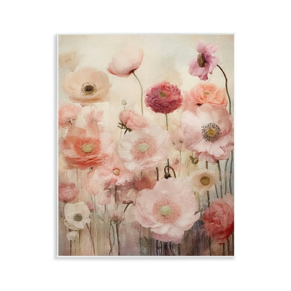 Stupell Industries Blush Flower Garden Botanical & Floral Painting Unframed Art Print Wall Art, 11 x 14