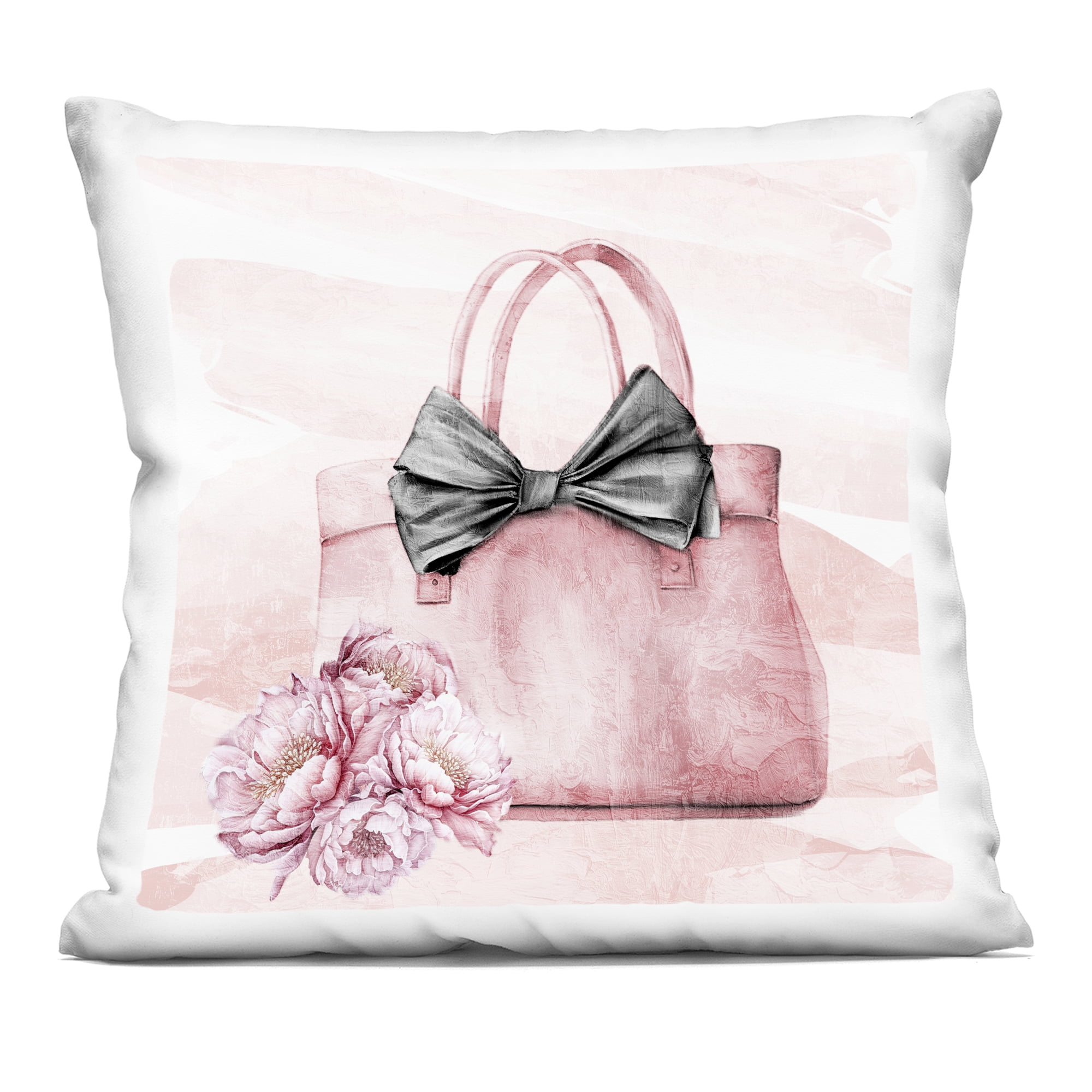 Stupell Industries Blush Glam Time Bag Decorative Printed Throw Pillow, design by Kim Allen, 18 x 7 x 18
