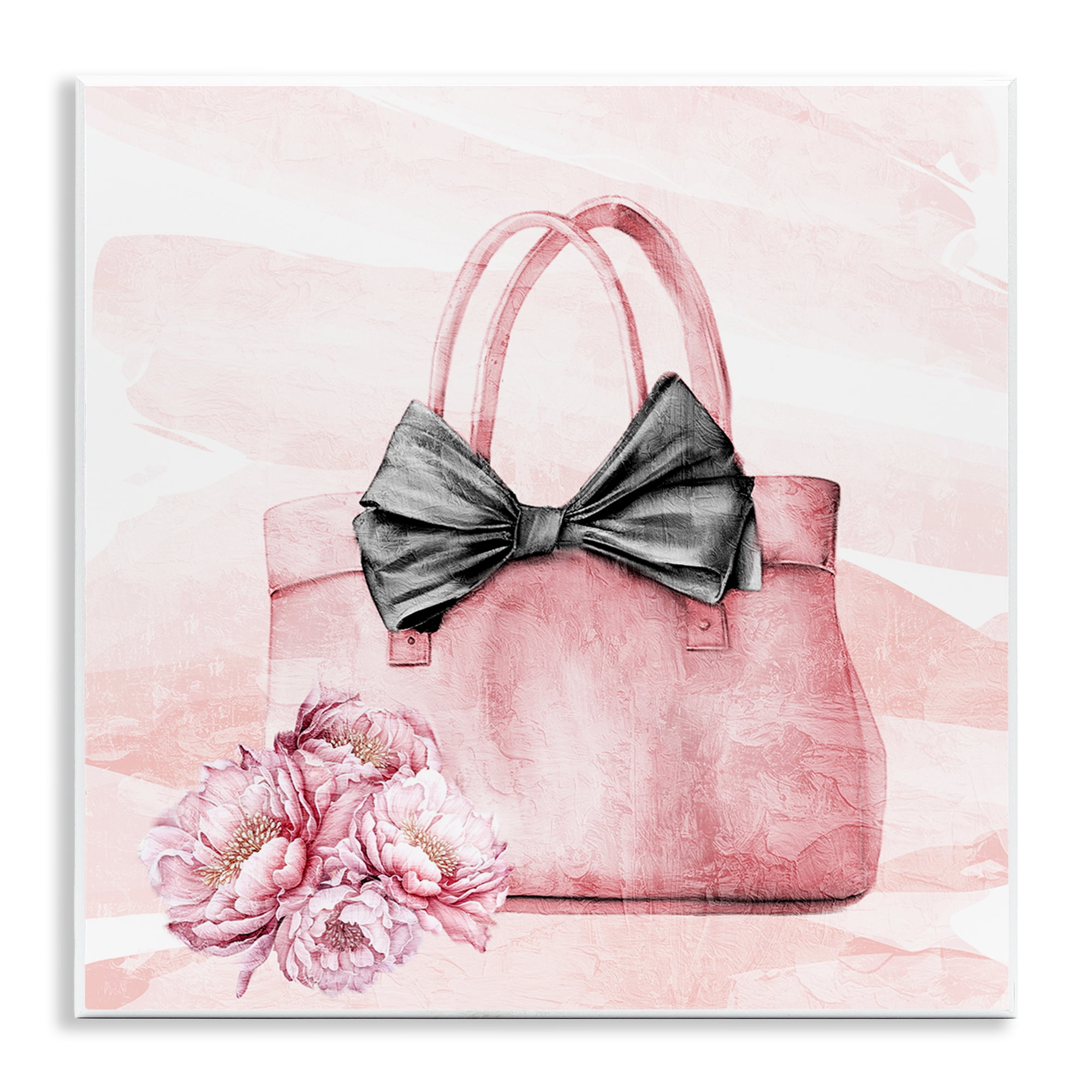Stupell Industries Blush Glam Time Bag Wall Plaque Art, design by Kim Allen