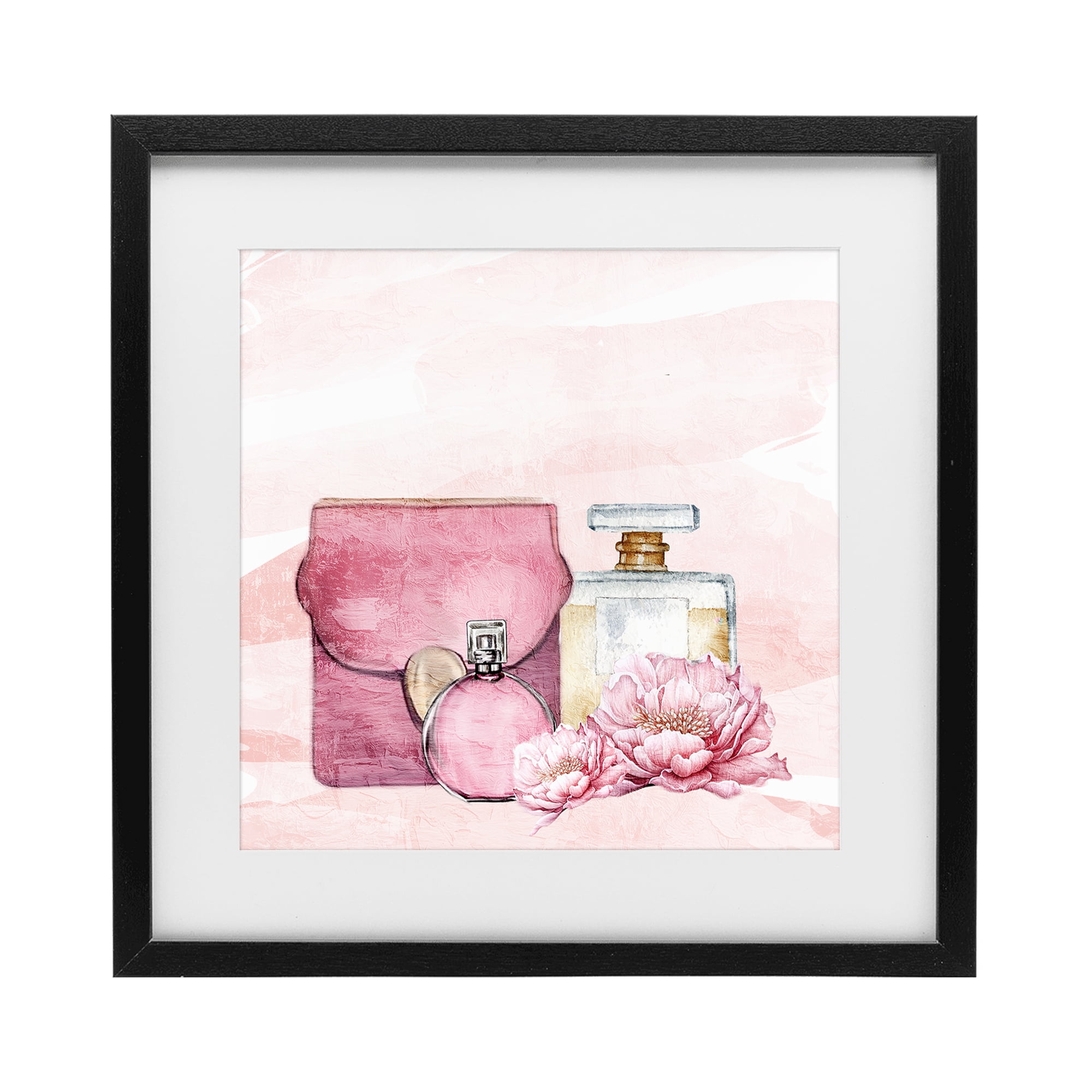 Stupell Industries Blush Glam Time Collection Black Framed Print Under Glass, design by Kim Allen