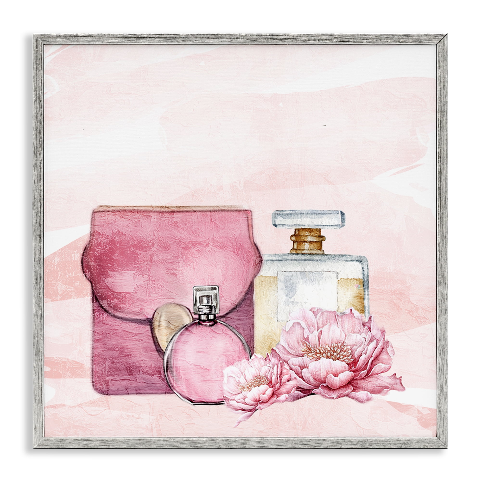 Stupell Industries Blush Glam Time Collection Gray Framed Giclee Art, design by Kim Allen