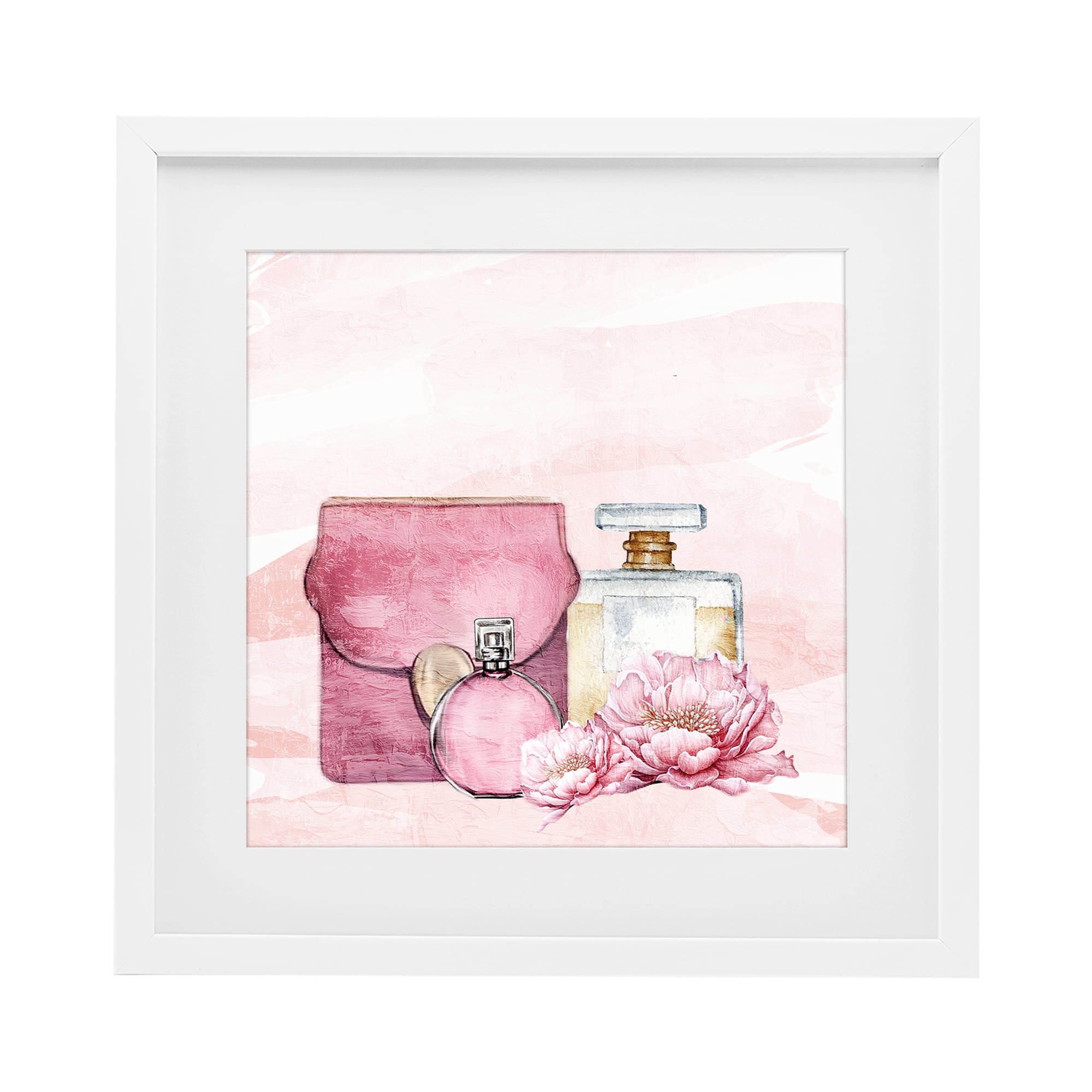 Stupell Industries Blush Glam Time Collection White Framed Print Under Glass, design by Kim Allen