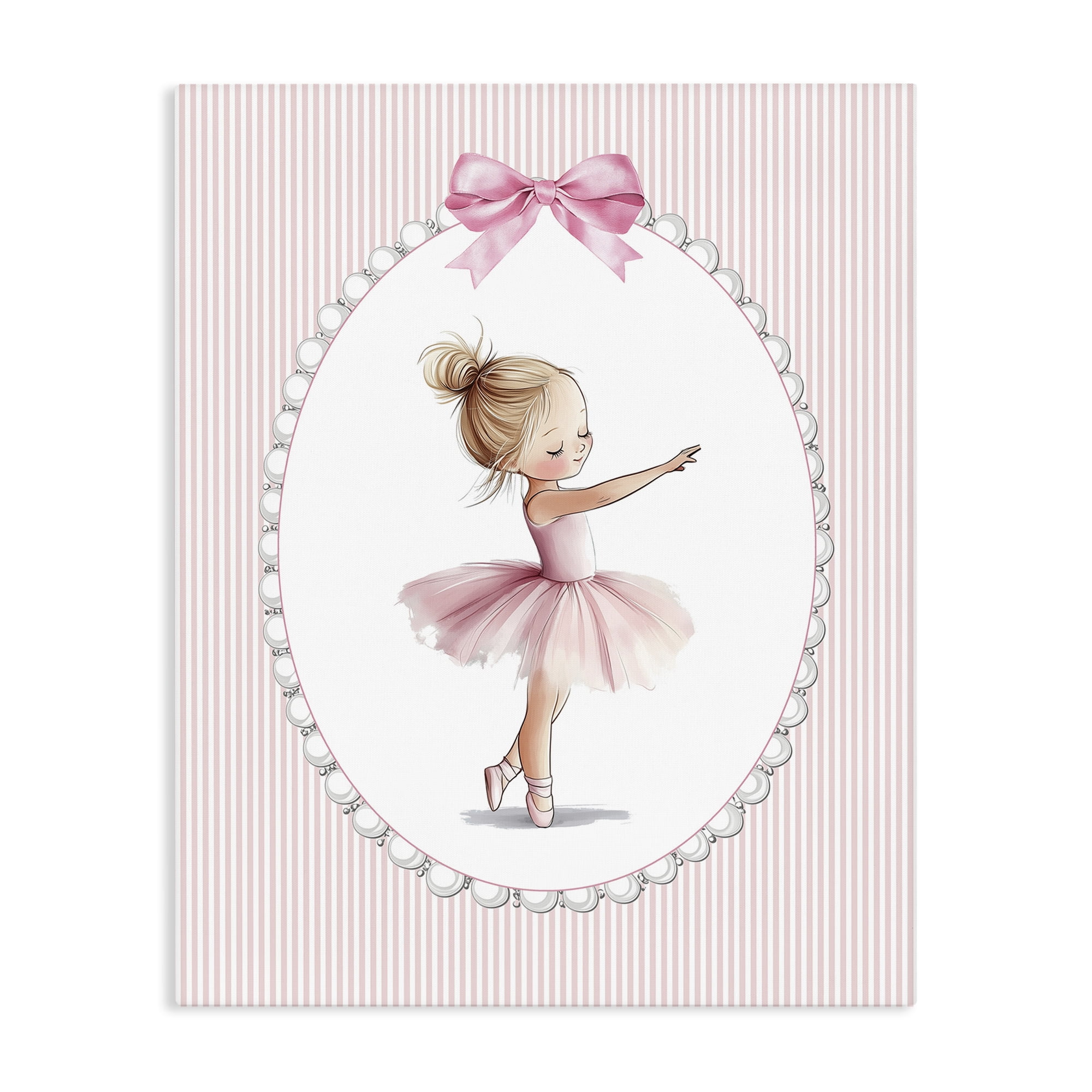 Stupell Industries Blush Pink Ballerina Canvas Wall Art, design by Christine Simpson Art