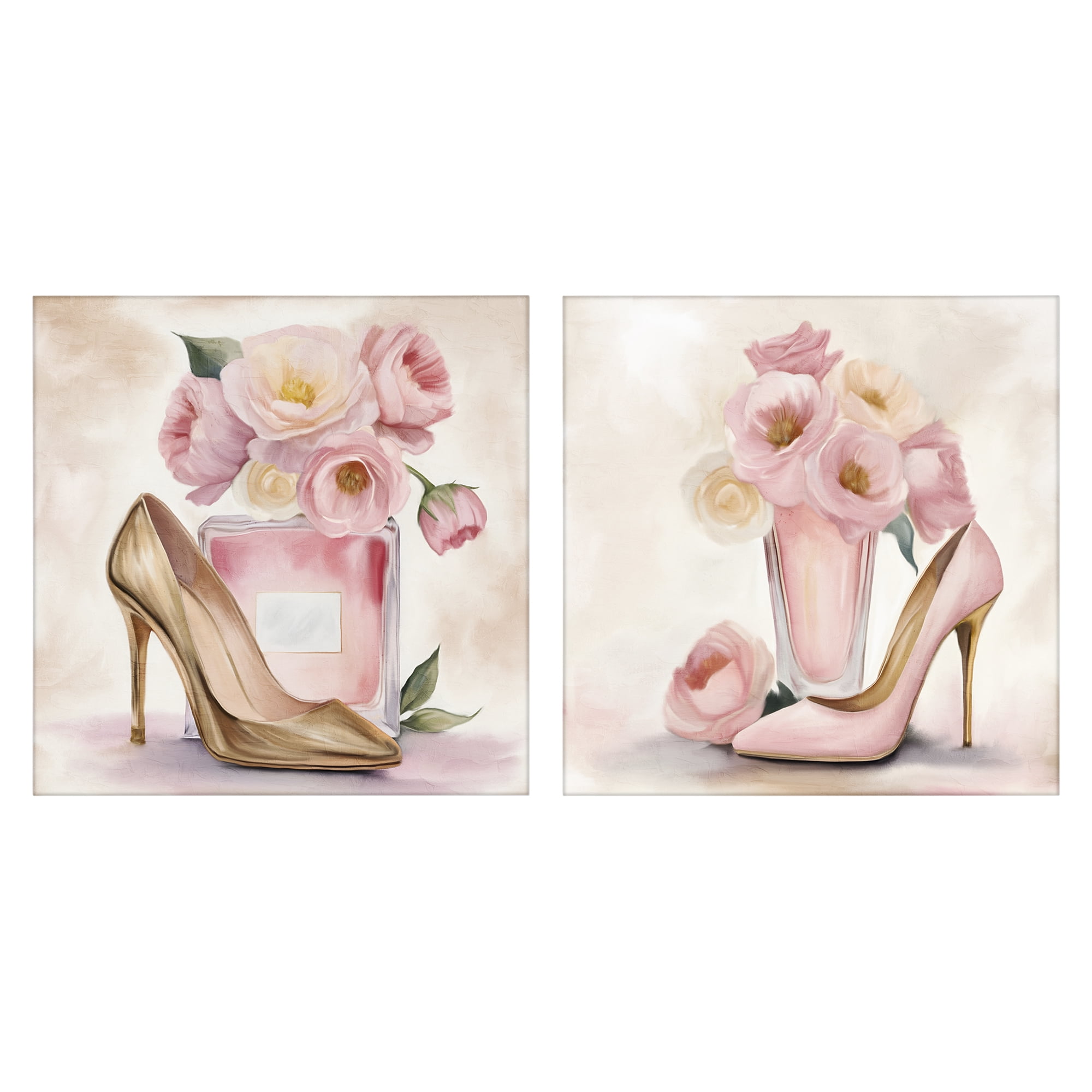 Stupell Industries Blush Pink Beauty 2 Piece Canvas Wall Art Set, design by Kim Allen