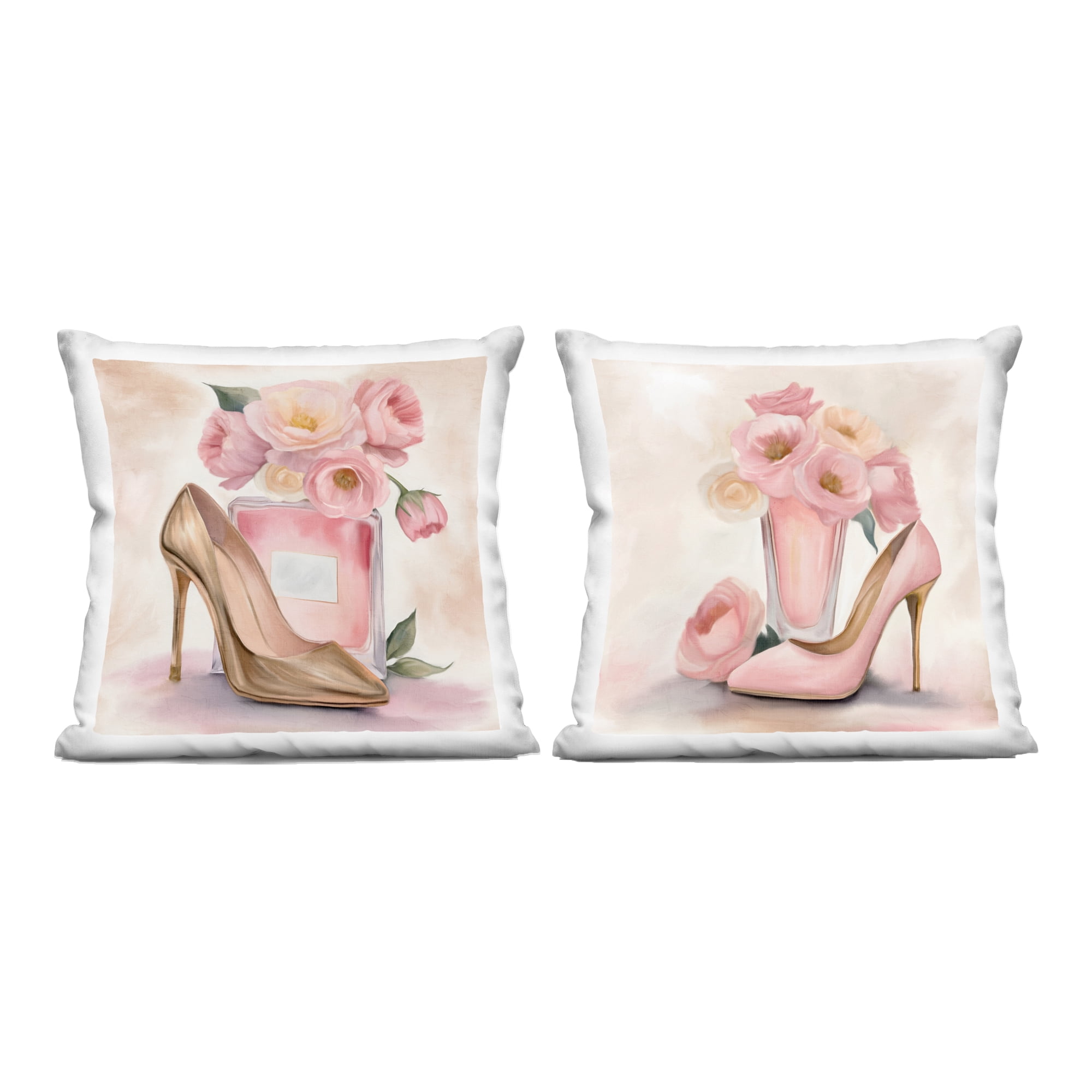 Stupell Industries Blush Pink Beauty 2 Piece Decorative Printed Throw Pillow Set, design by Kim Allen, 18 x 7 x 18