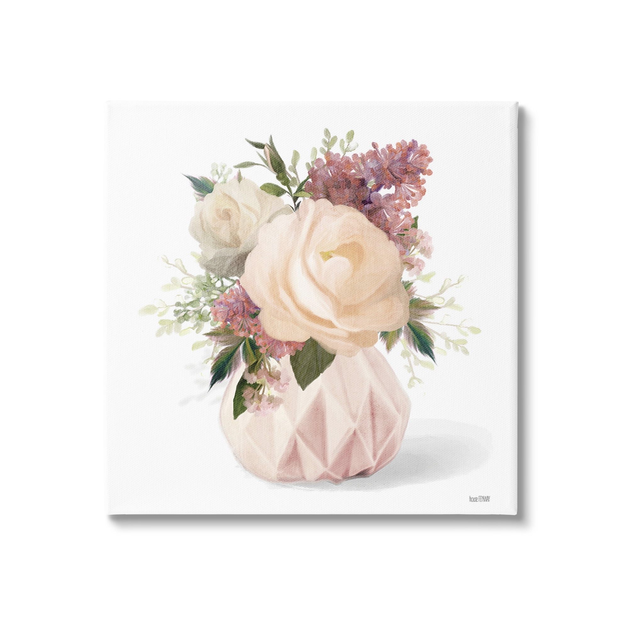 Stupell Industries Blush Pink Bouquet Botanical & Floral Painting Gallery Wrapped Canvas Art Print Wall Art, 24 x 24