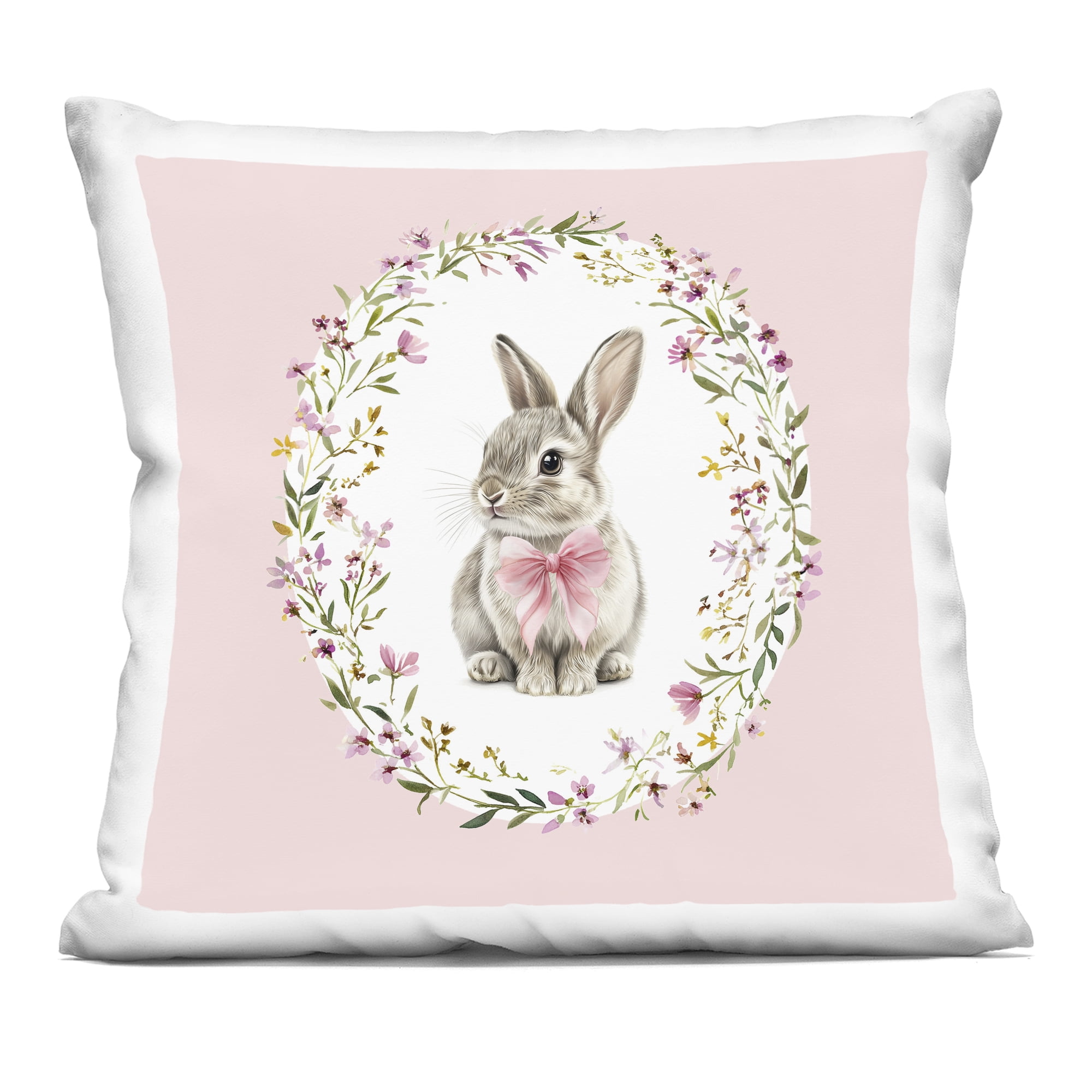 Stupell Industries Blush Pink Bunny Decorative Printed Throw Pillow, design by Christine Simpson Art