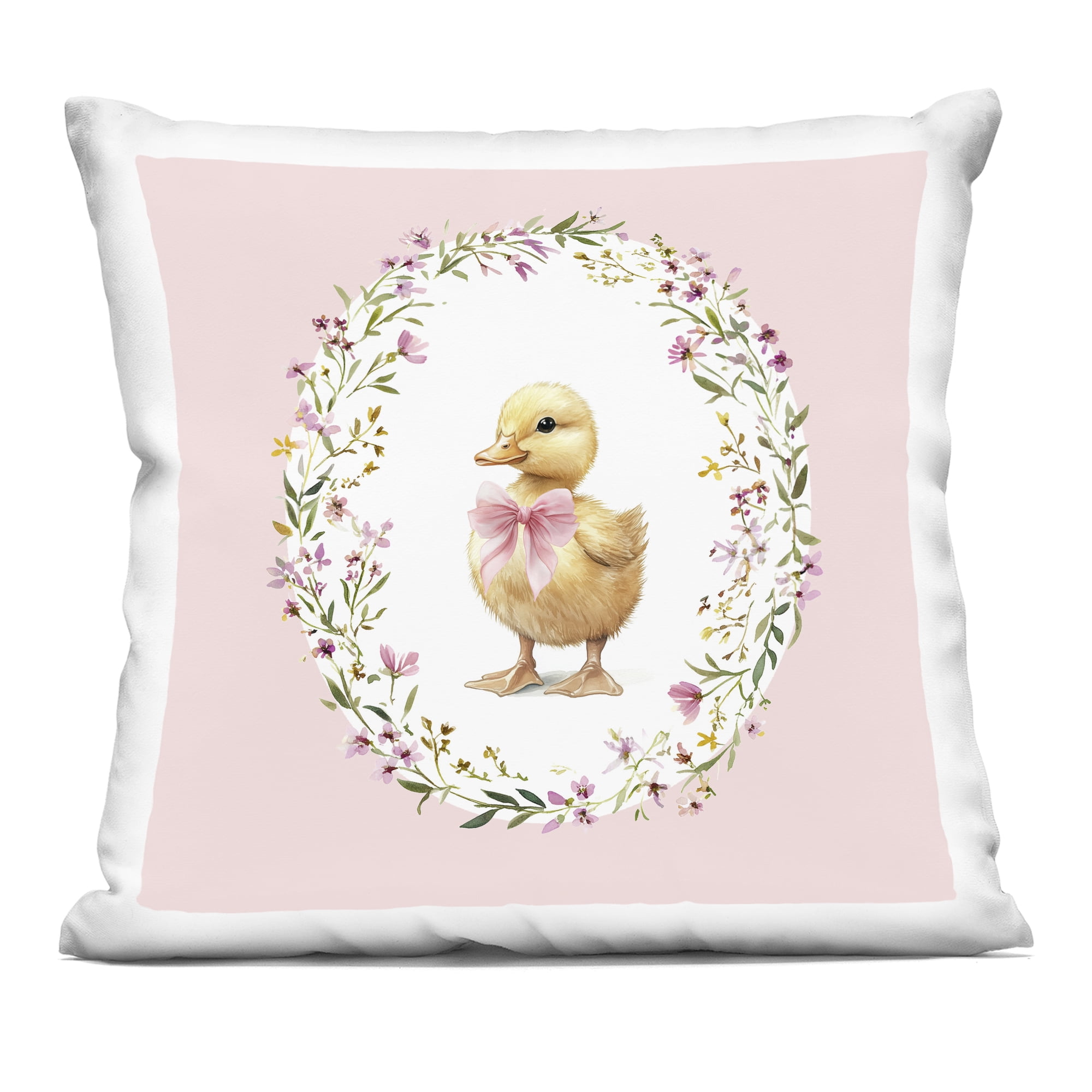 Stupell Industries Blush Pink Duckling Decorative Printed Throw Pillow, design by Christine Simpson Art