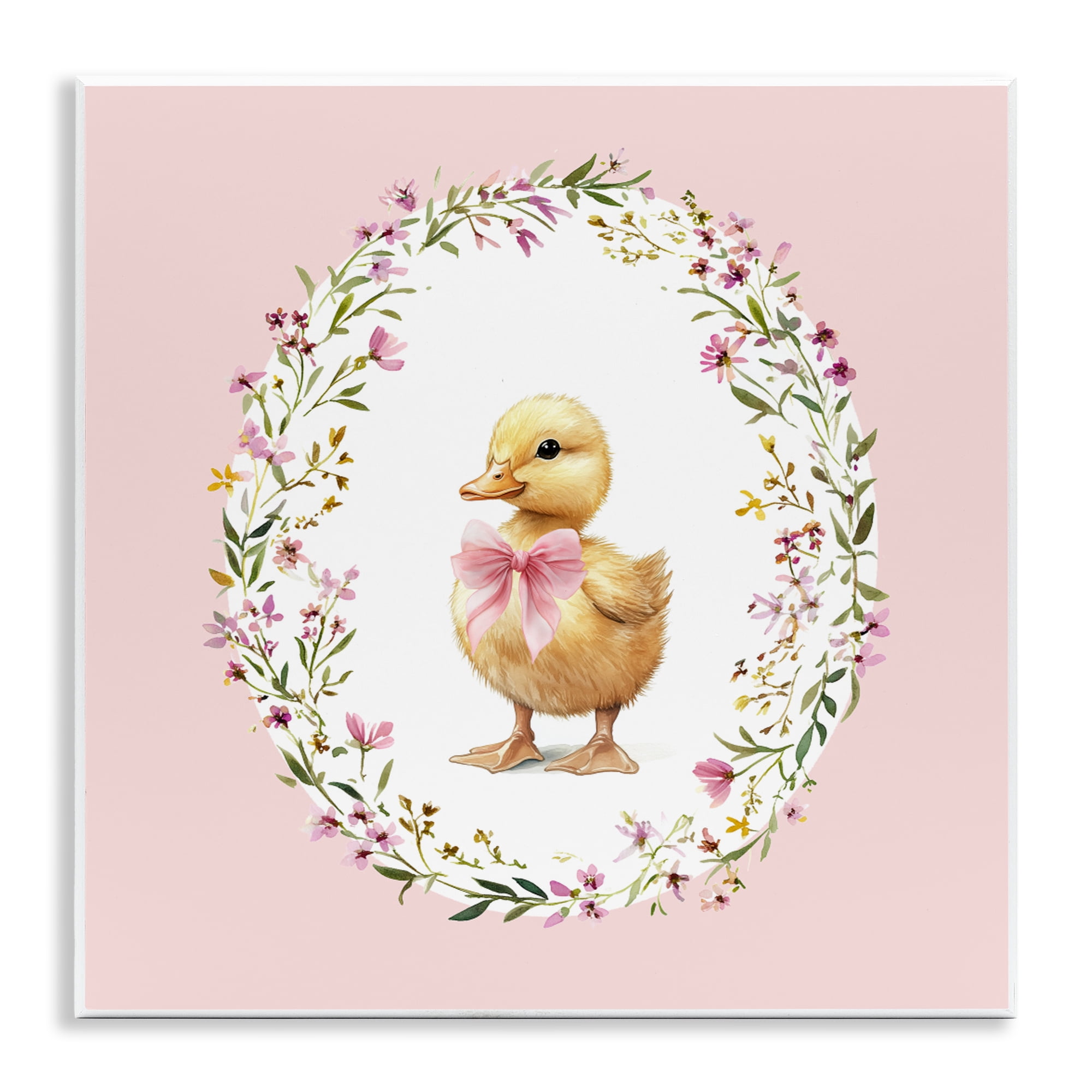 Stupell Industries Blush Pink Duckling Wall Plaque Art, design by Christine Simpson Art