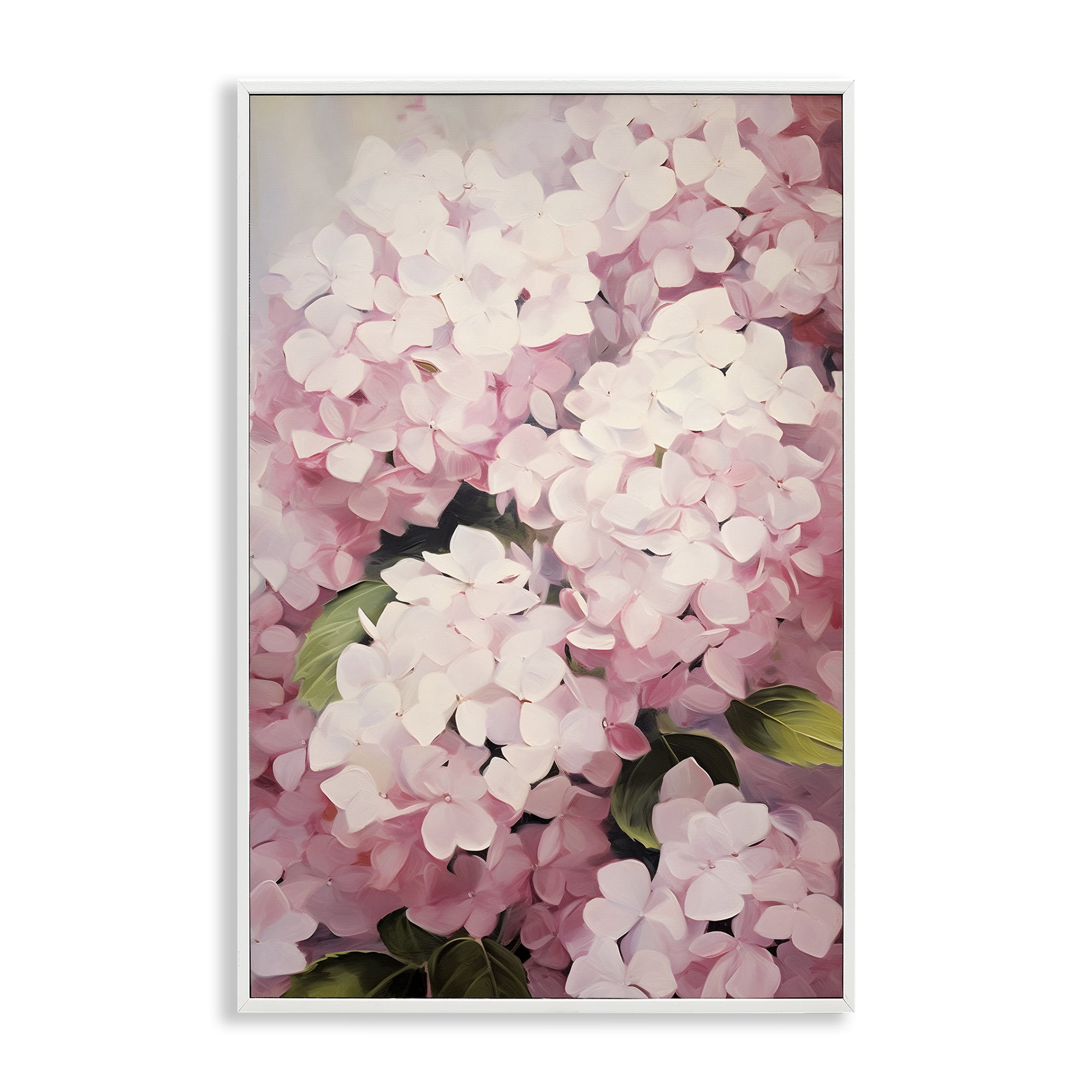 Stupell Industries Blush Pink Hydrangeas Botanical & Floral Painting White Framed Art Print Wall Art, 12 x 18