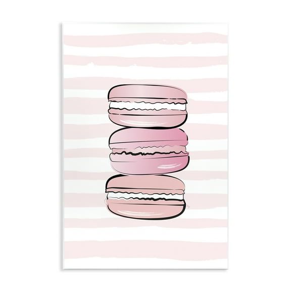 Stupell Industries Blush Pink Macarons Food & Beverage Painting Unframed Art Print Wall Art, 10 x 15