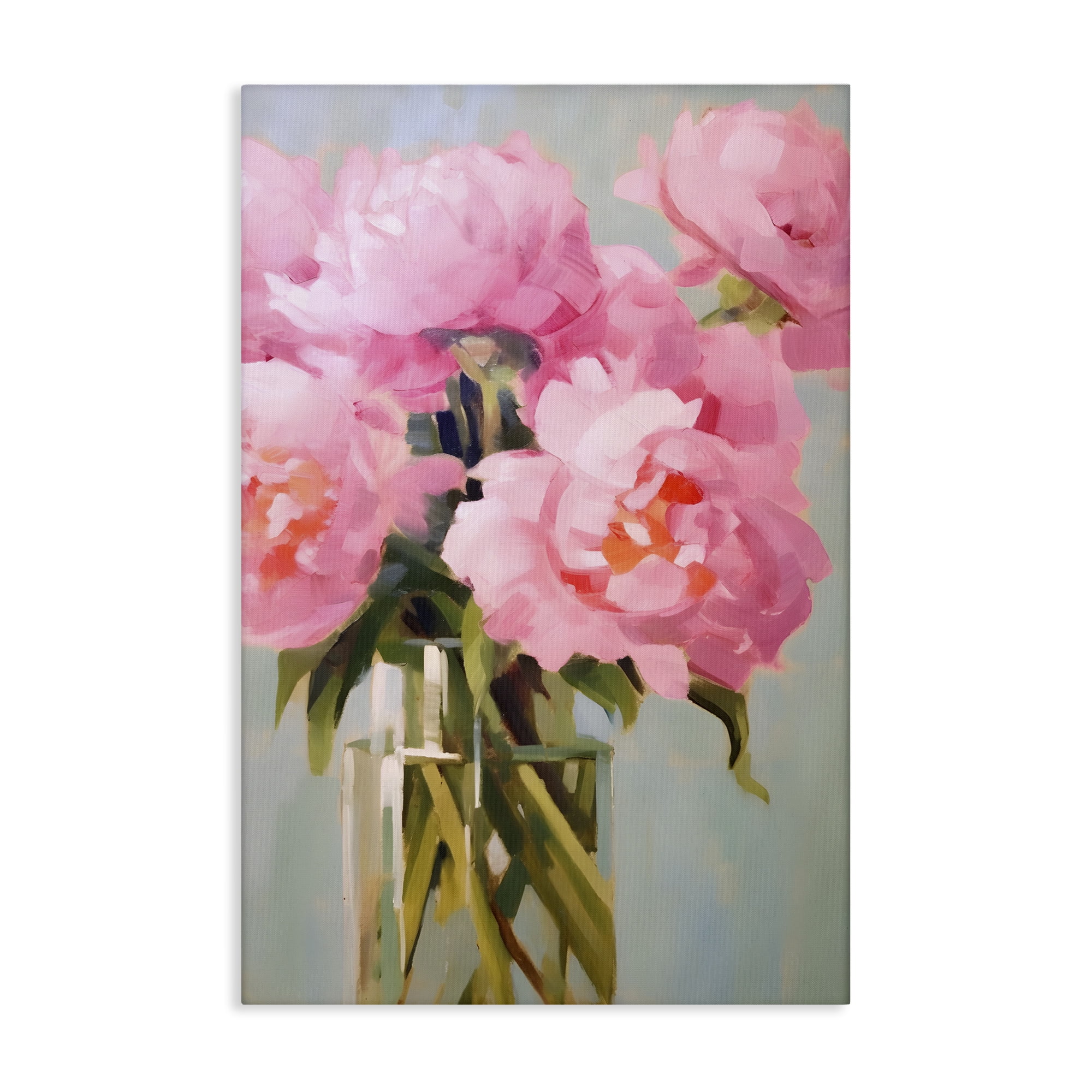 Stupell Industries Blush Pink Roses Botanical & Floral Painting Gallery Wrapped Canvas Art Print Wall Art, 16 x 24