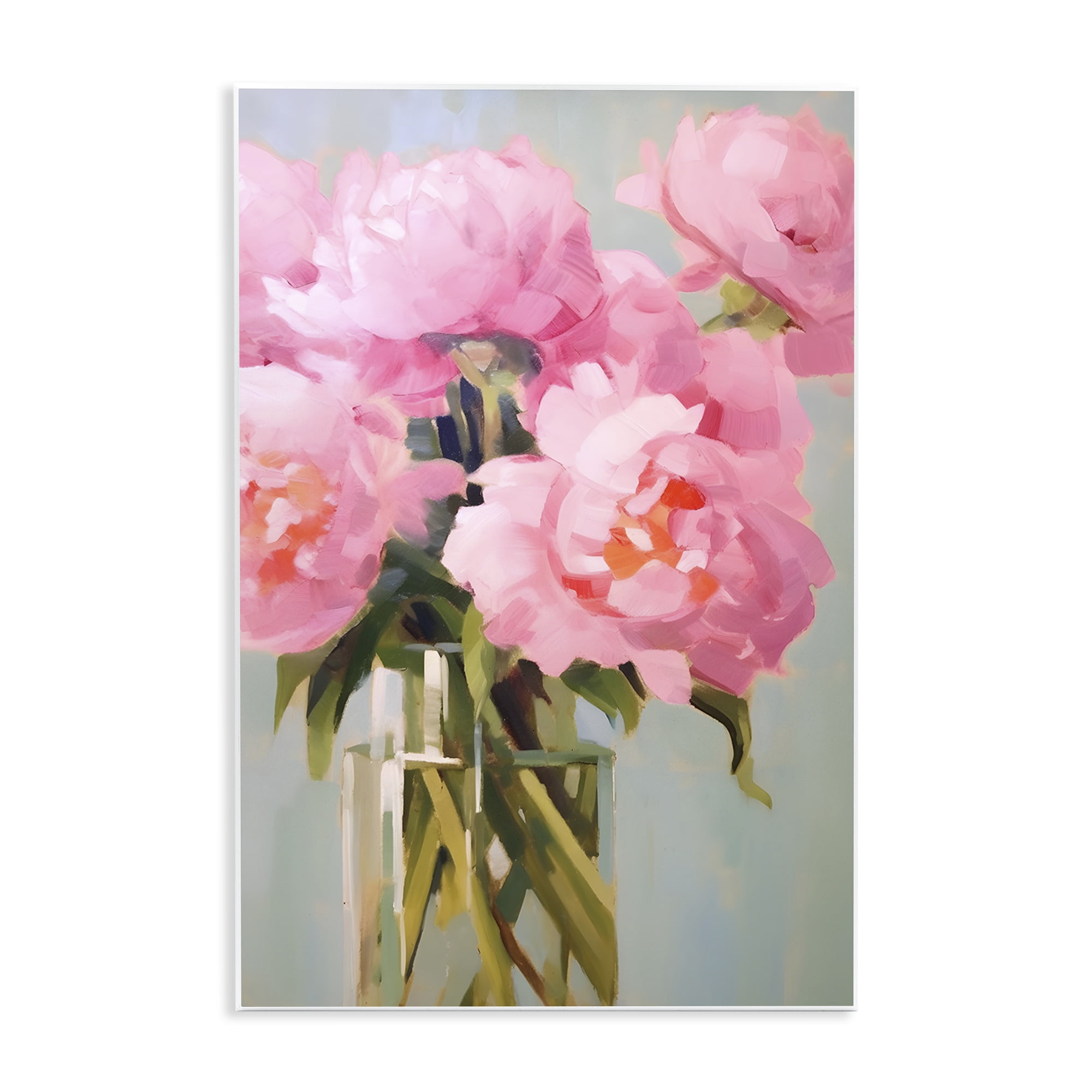 Stupell Industries Blush Pink Roses Botanical & Floral Painting Unframed Art Print Wall Art, 13 x 19