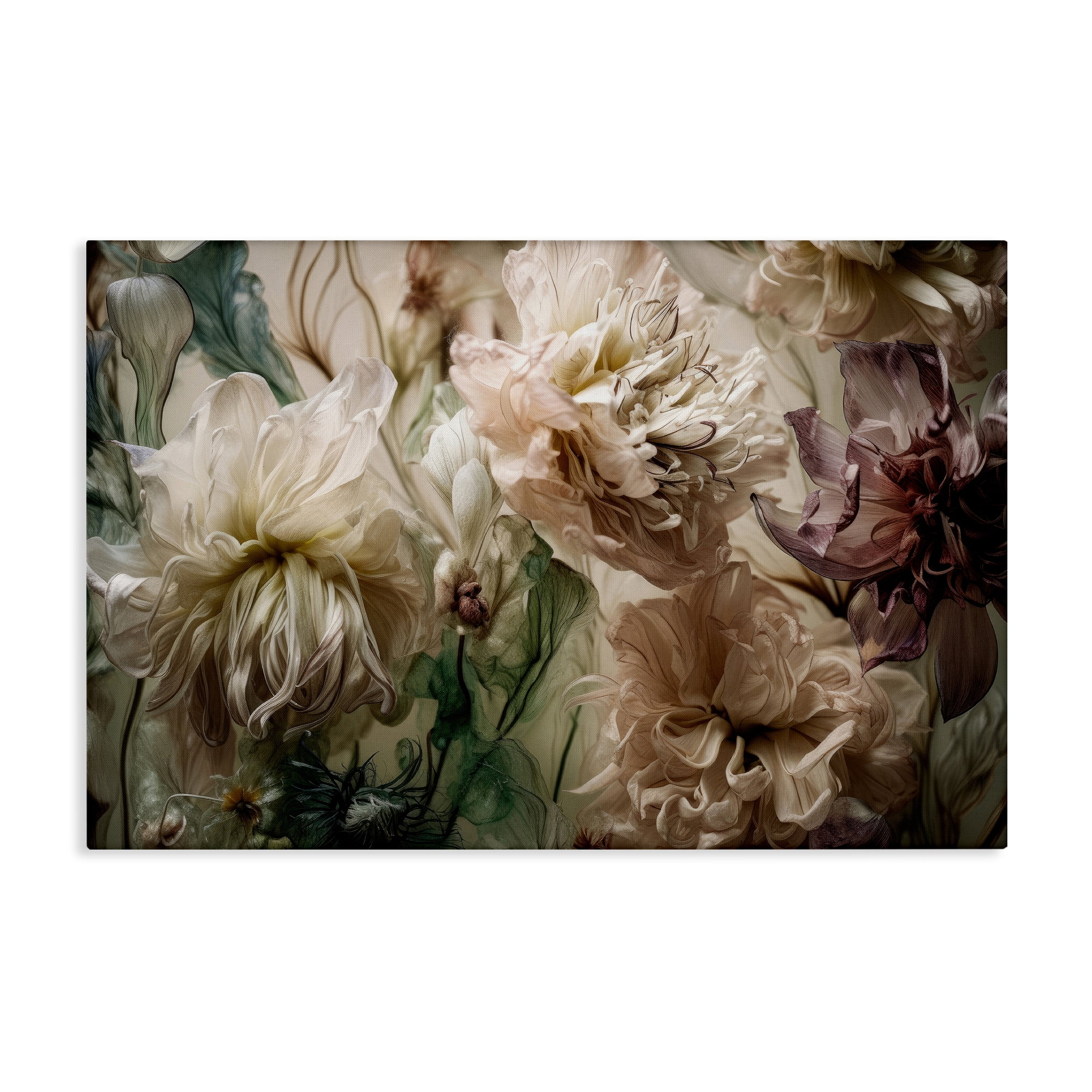 Stupell Industries Blush Toned Flowers Plants & Flowers Painting Wrapped Canvas Art Print Wall Art, 30 x 20