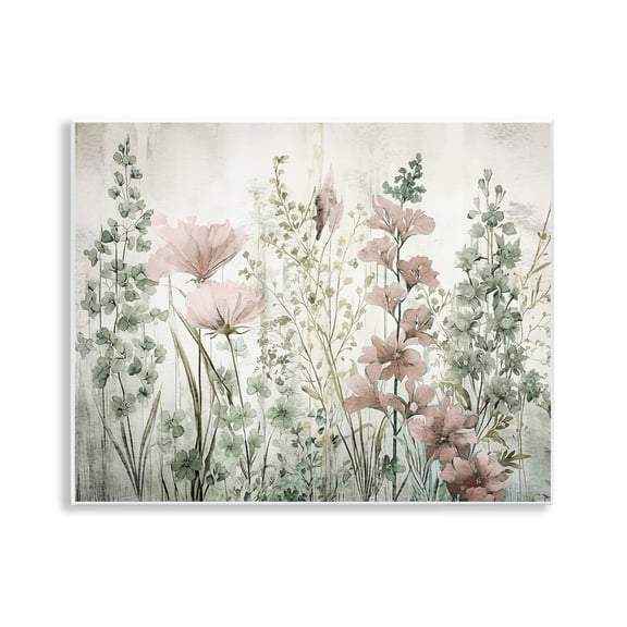 Stupell Industries Blush Wildflower Sprigs Plants & Flowers Painting Unframed Art Print Wall Art, 14 x 11