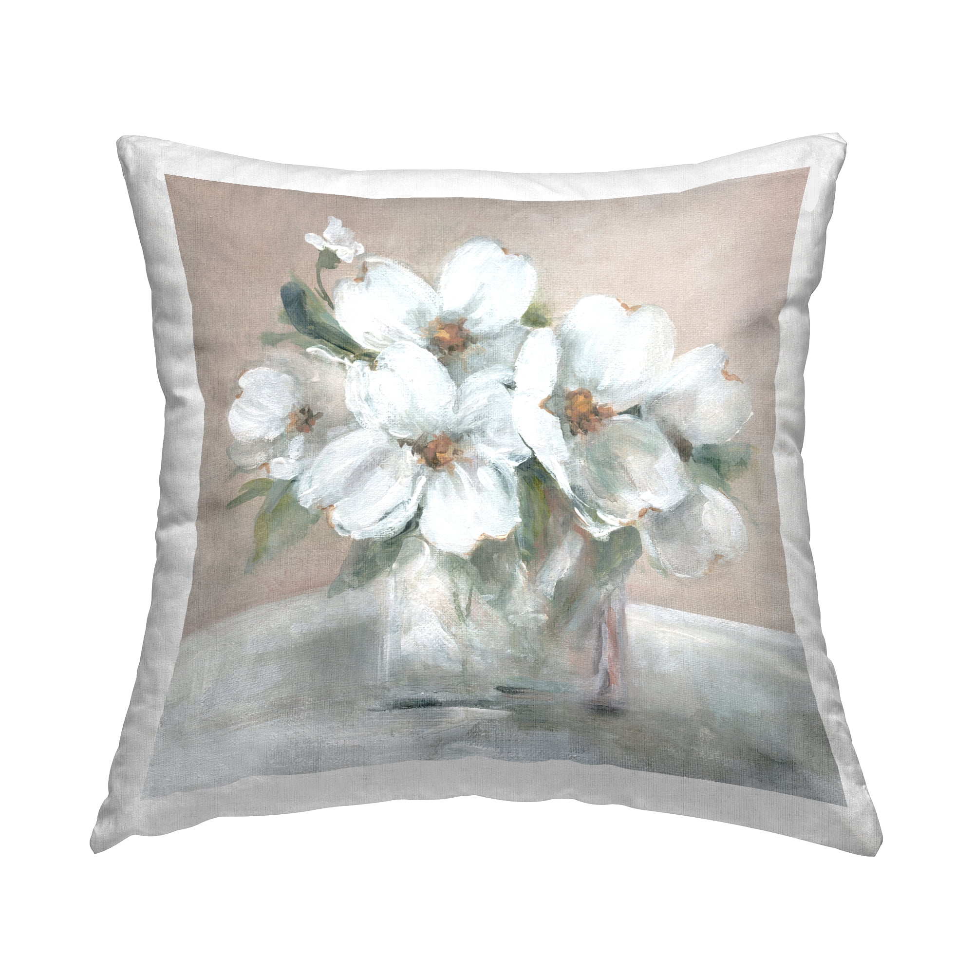 Stupell Industries Blushing Blooms Bouquet Square Decorative Printed Throw Pillow, 18 x 18