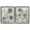 thumbnail image 1 of Stupell Industries Blushing Blue Flowers Floral Painting Black Floater Framed Canvas Art Print Wall Art, 17 x 21, Set of 2, 1 of 9