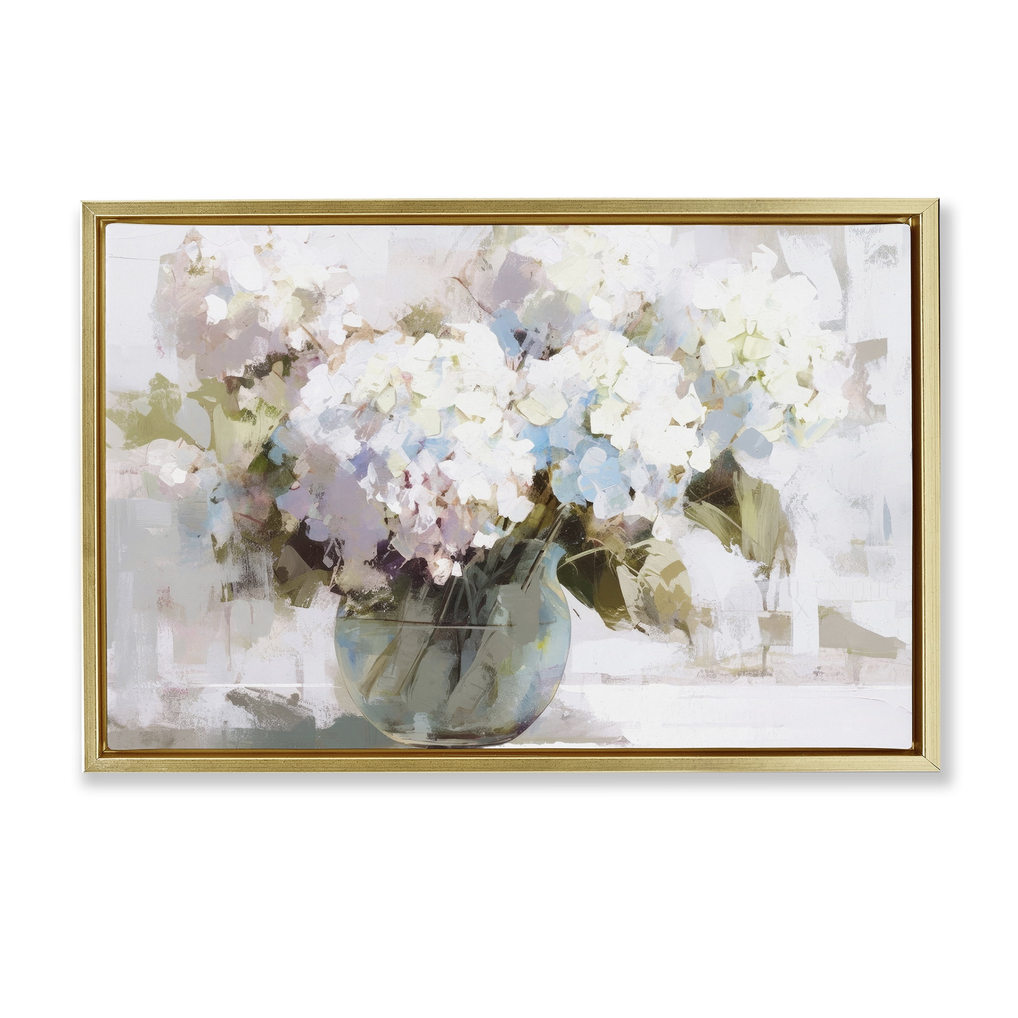 Stupell Industries Blushing Bride Garden Flowers Gold Framed Floater Canvas Wall Art, design by Tina LeCour