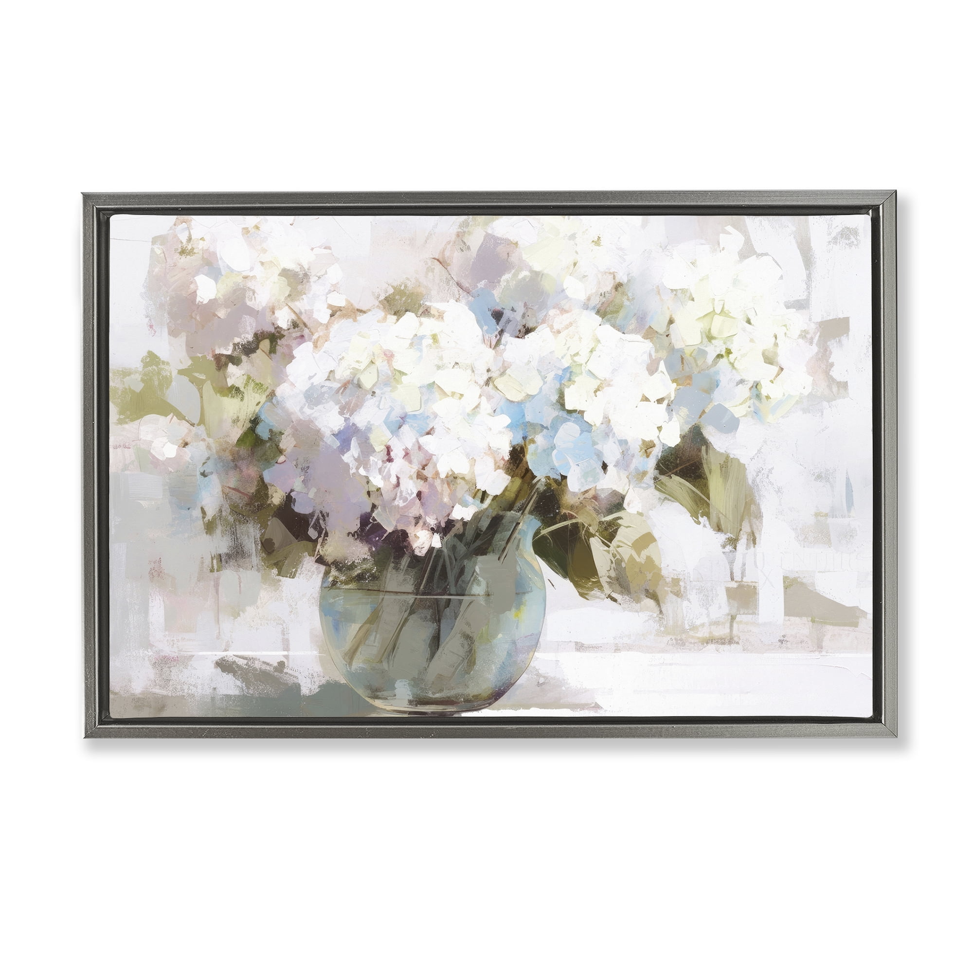 Stupell Industries Blushing Bride Garden Flowers Gray Framed Floater Canvas Wall Art, design by Tina LeCour