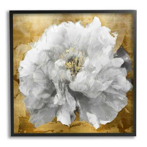 Stupell Industries Blushing Peony Flower Modern Blossoming Floral Photography Paintings Black Framed Art Print Wall Art, 12x12, by Shawna Sullivan