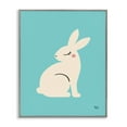 thumbnail image 1 of Stupell Industries Blushing Rabbit on Blue Animals Painting Gray Framed Art Print Wall Art, 24 x 30, 1 of 2