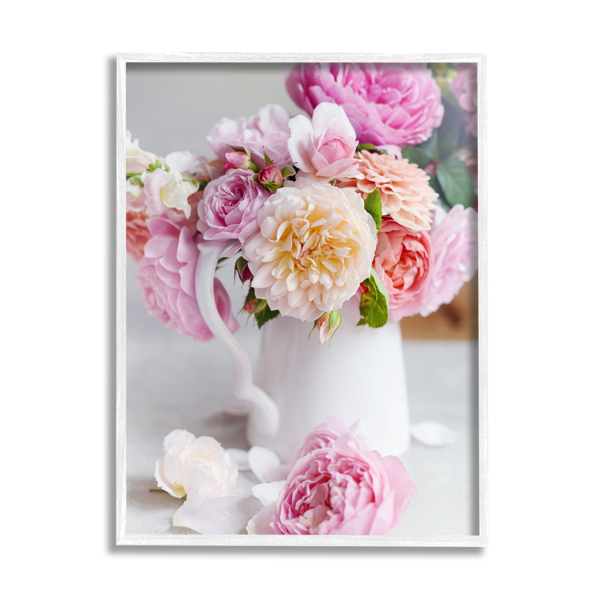 Stupell Industries Blushing Spring Bouquet Floral Photography Cottage Milk Pitcher, 11 x 14, Design by Sarah Gardner