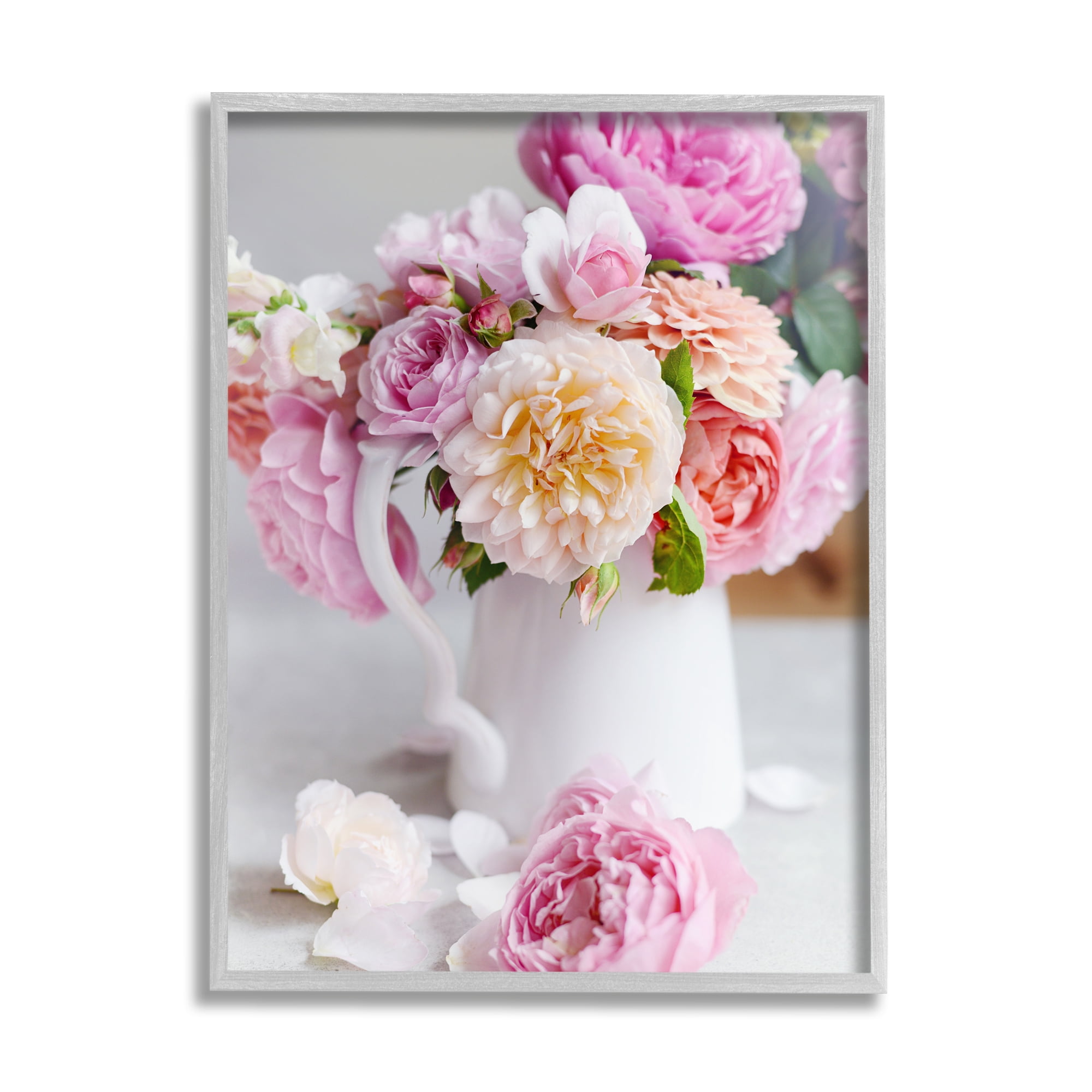 Stupell Industries Blushing Spring Bouquet Floral Photography Cottage Milk Pitcher, 24 x 30, Design by Sarah Gardner