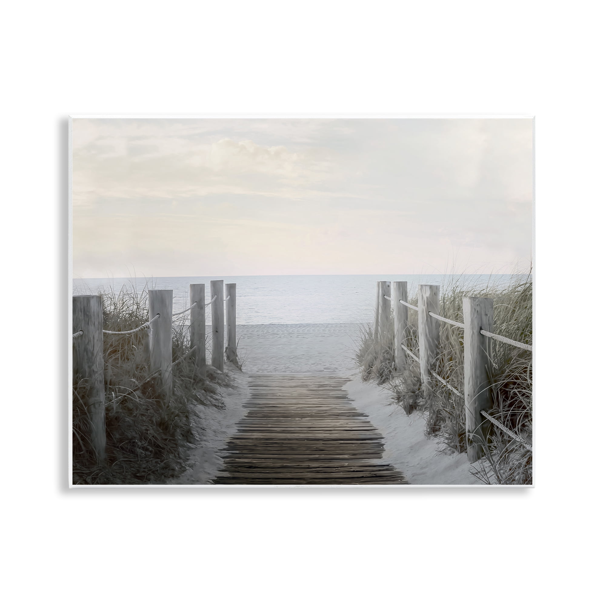 Stupell Industries Boardwalk Steps to Beach Landscape Photography Unframed Art Print Wall Art, 14 x 11