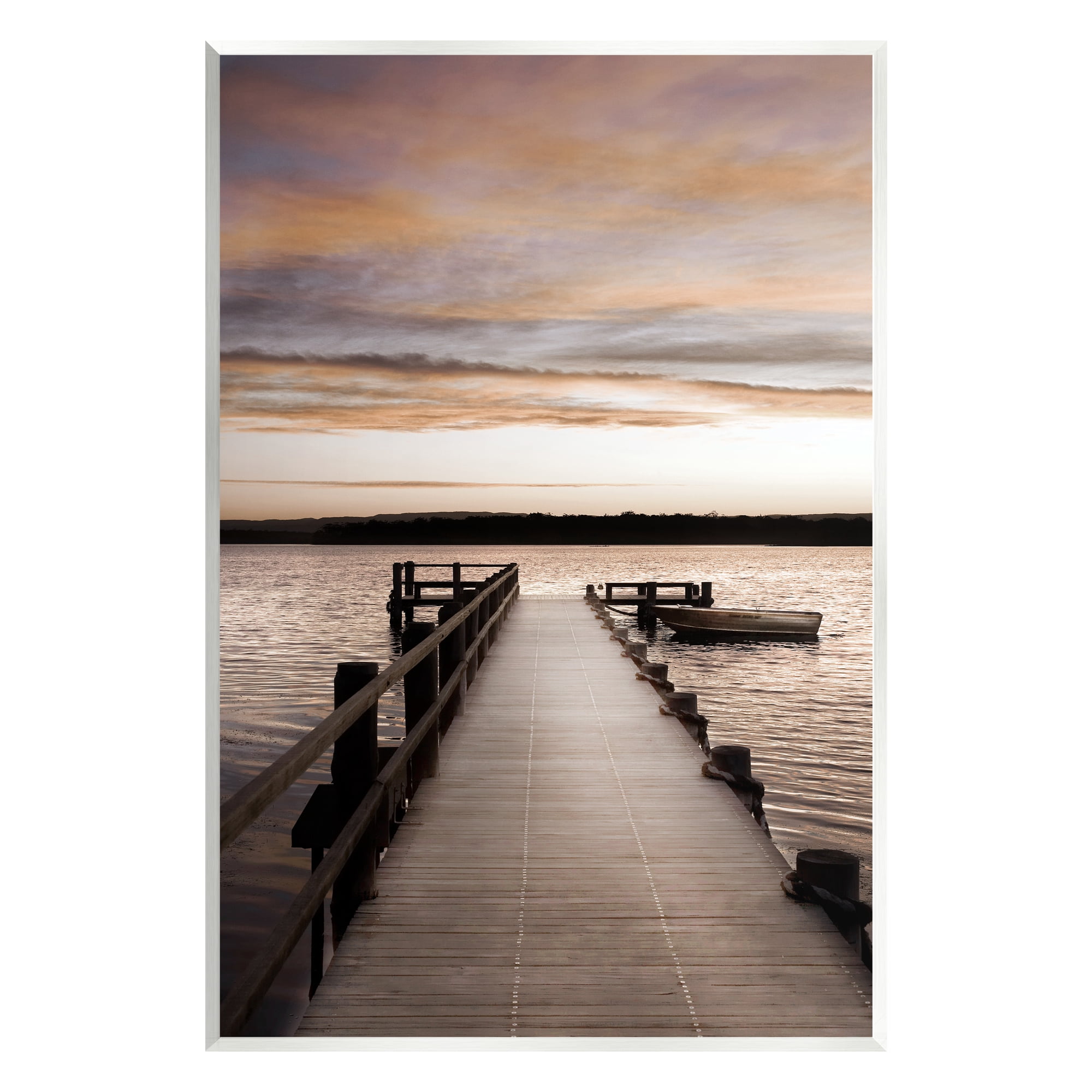 Stupell Industries Boat & Beach Pier Landscape Photography Unframed Art Print Wall Art, 10 x 15