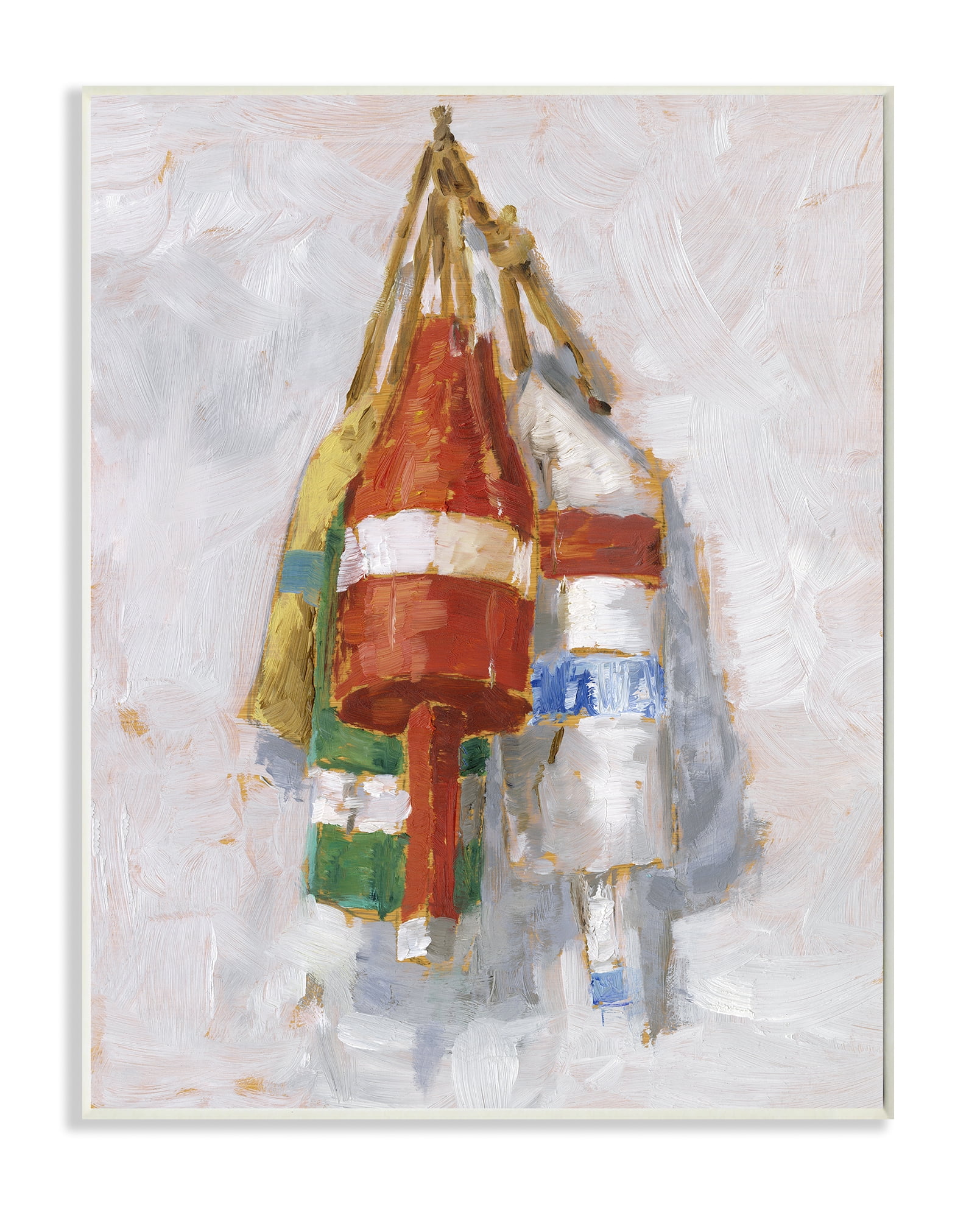 Stupell Industries Boat Buoy Ocean Lake Red Green Painting Unframed Art Print Wall Art, 10x15, by Ethan Harper