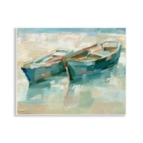 Stupell Industries Boat Duo on Shore Transportation Painting Unframed Art Print Wall Art, 14 x 11