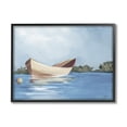 thumbnail image 1 of Stupell Industries Boat Floating on Lake Transportation Painting Black Framed Art Print Wall Art, 30 x 24, 1 of 9