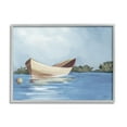 thumbnail image 1 of Stupell Industries Boat Floating on Lake Transportation Painting Gray Framed Art Print Wall Art, 14 x 11, 1 of 9