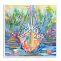 Stupell Industries Boat In Waiting Transportation Painting Unframed Art Print Wall Art, 12 x 12