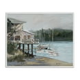 thumbnail image 1 of Stupell Industries Boat Marina Harbor Coastal Painting White Framed Art Print Wall Art, 14 x 11, 1 of 10