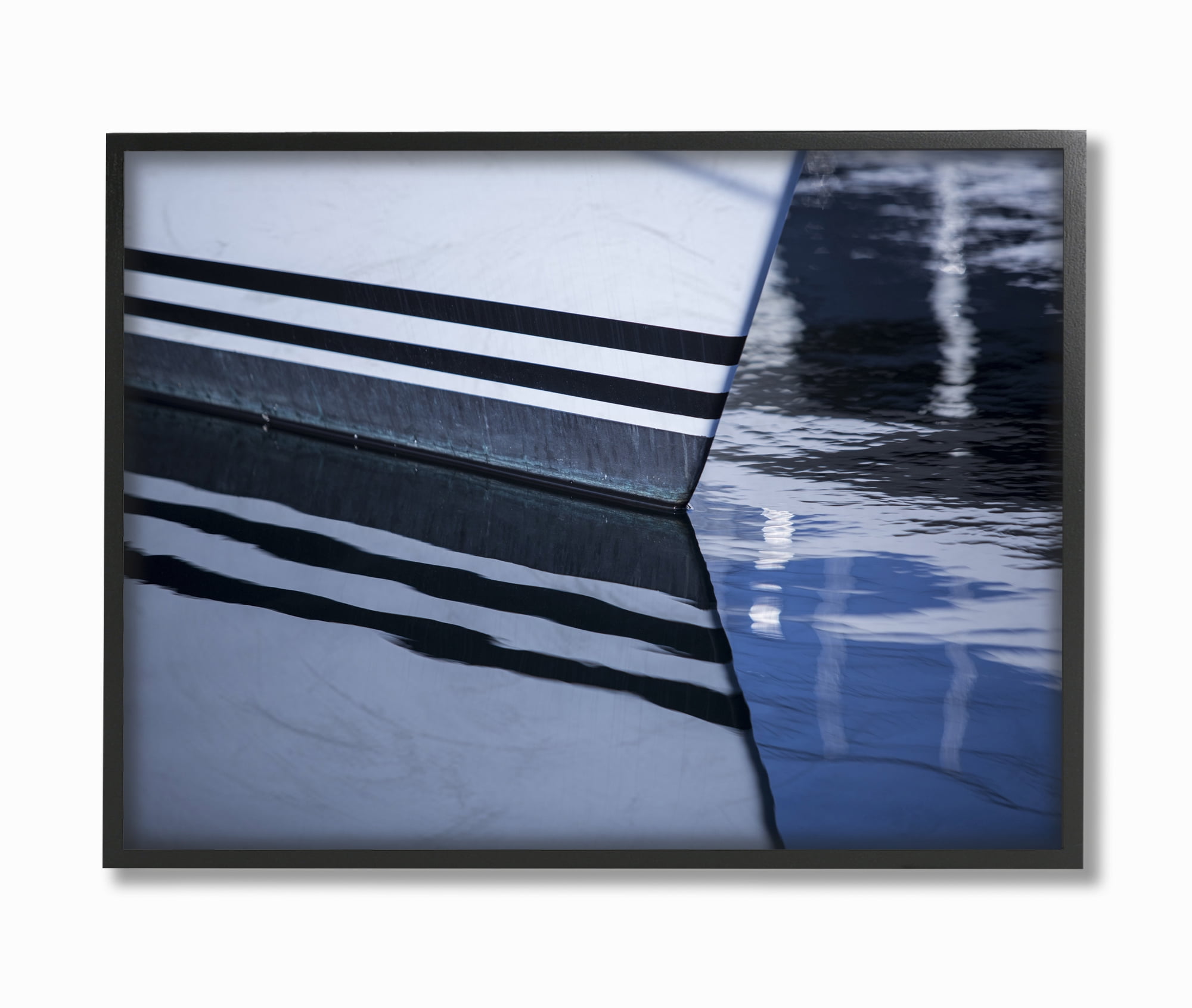 Stupell Industries Boat Reflection Ocean Lake Photograph Framed Wall Art by Third and Wall