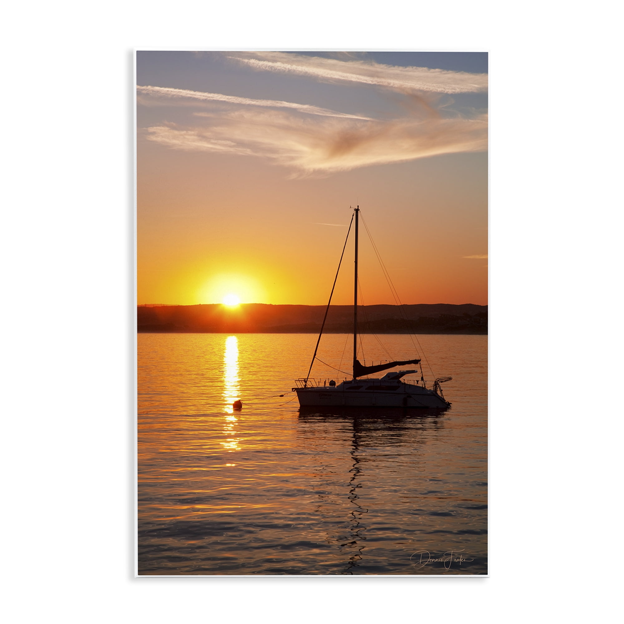Stupell Industries Boat Ride at Sunset Landscape Photography Unframed Art Print Wall Art, 10 x 15