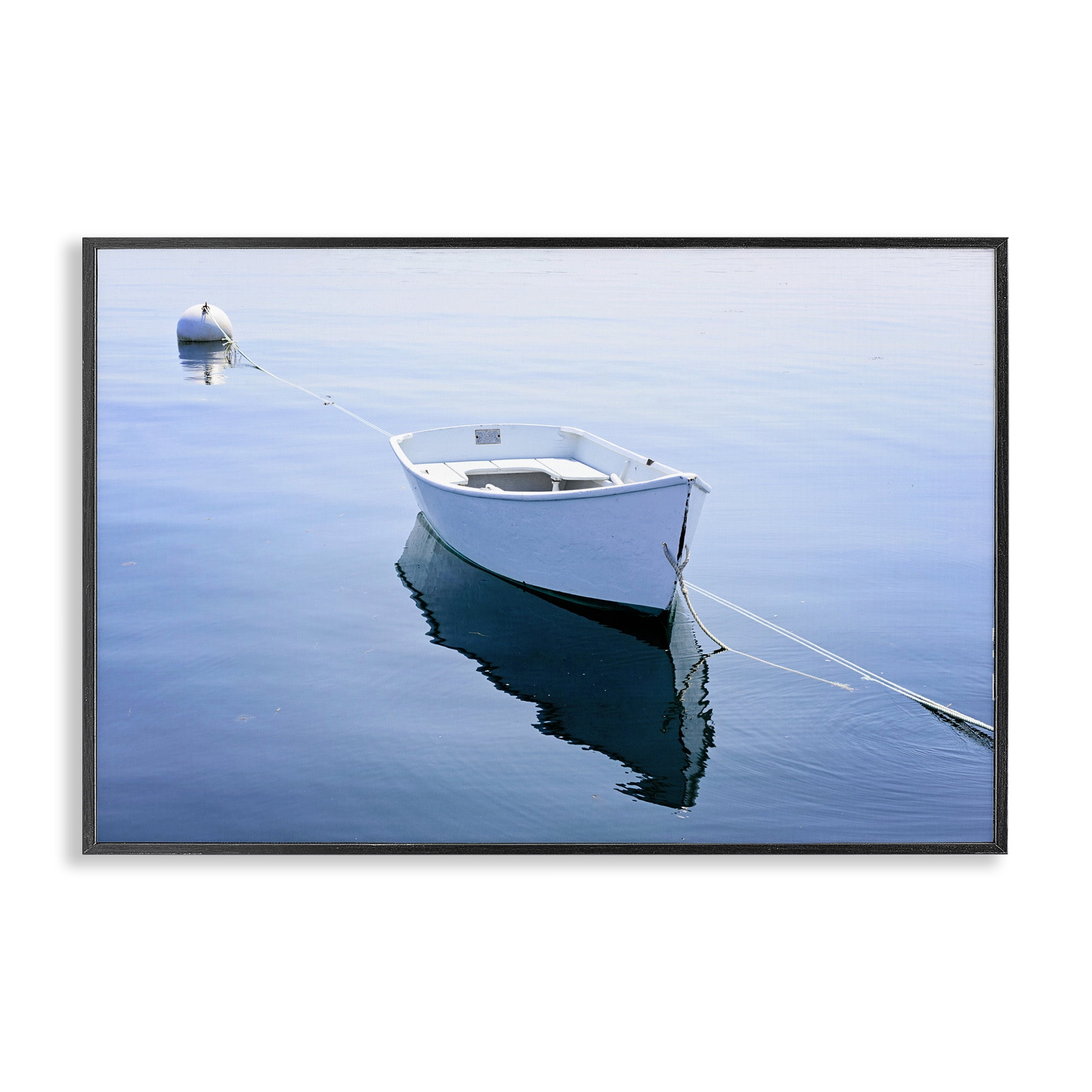 Stupell Industries Boat Tied to Dock Black Framed Giclee Art, design by JLM Photographs