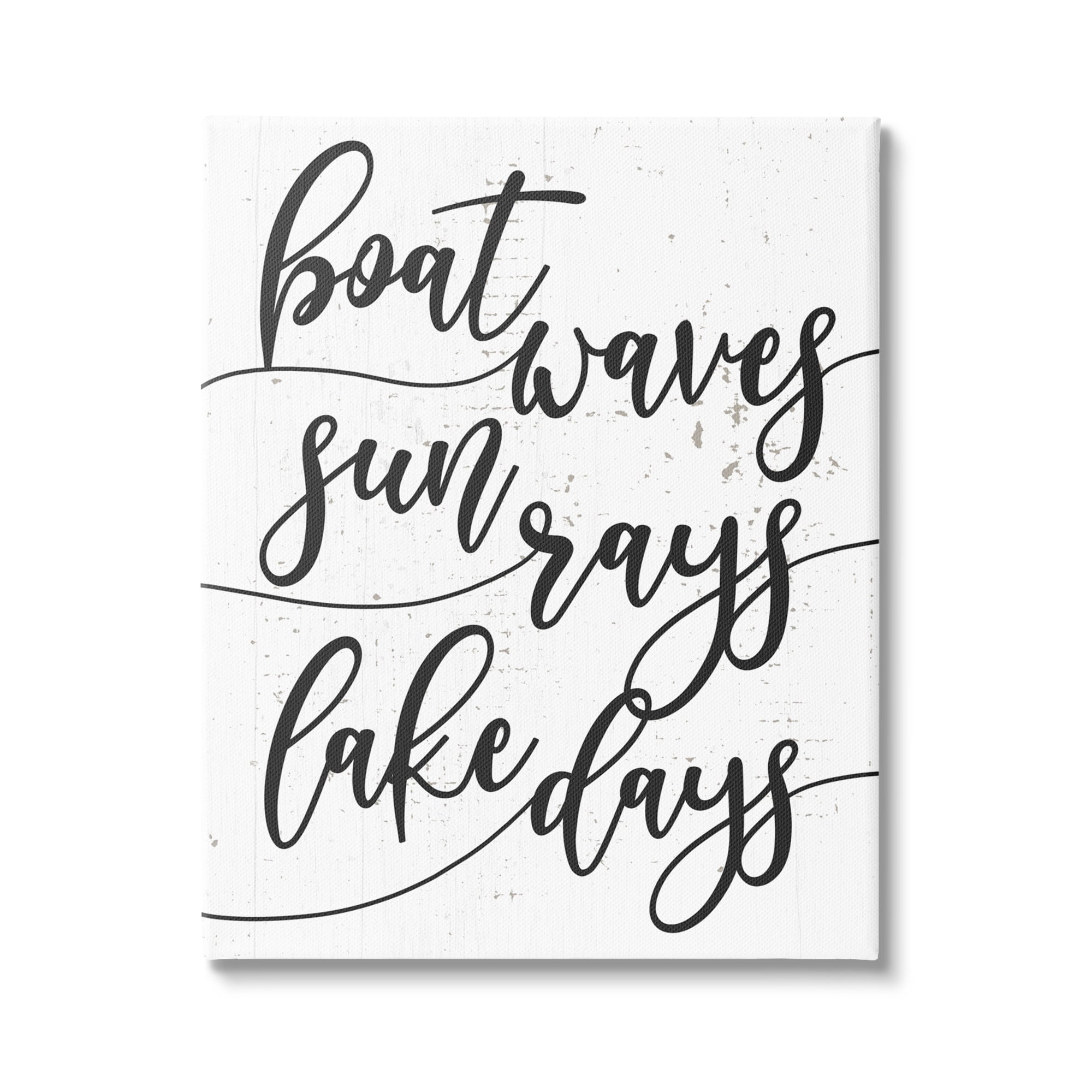 Stupell Industries Boat Waves Sun Rays Lake Days Phrase,24 x 30, Design by Daphne Polselli