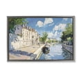 thumbnail image 1 of Stupell Industries French Country Boat in Canal Summer Reflection Gray Floating Frame Canvas Art, 25 x 17, by Creative Studio, 1 of 8