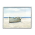 thumbnail image 1 of Stupell Industries Boat on Coast Painting Nature Painting Gray Framed Art Print Wall Art, 30 x 24, 1 of 9