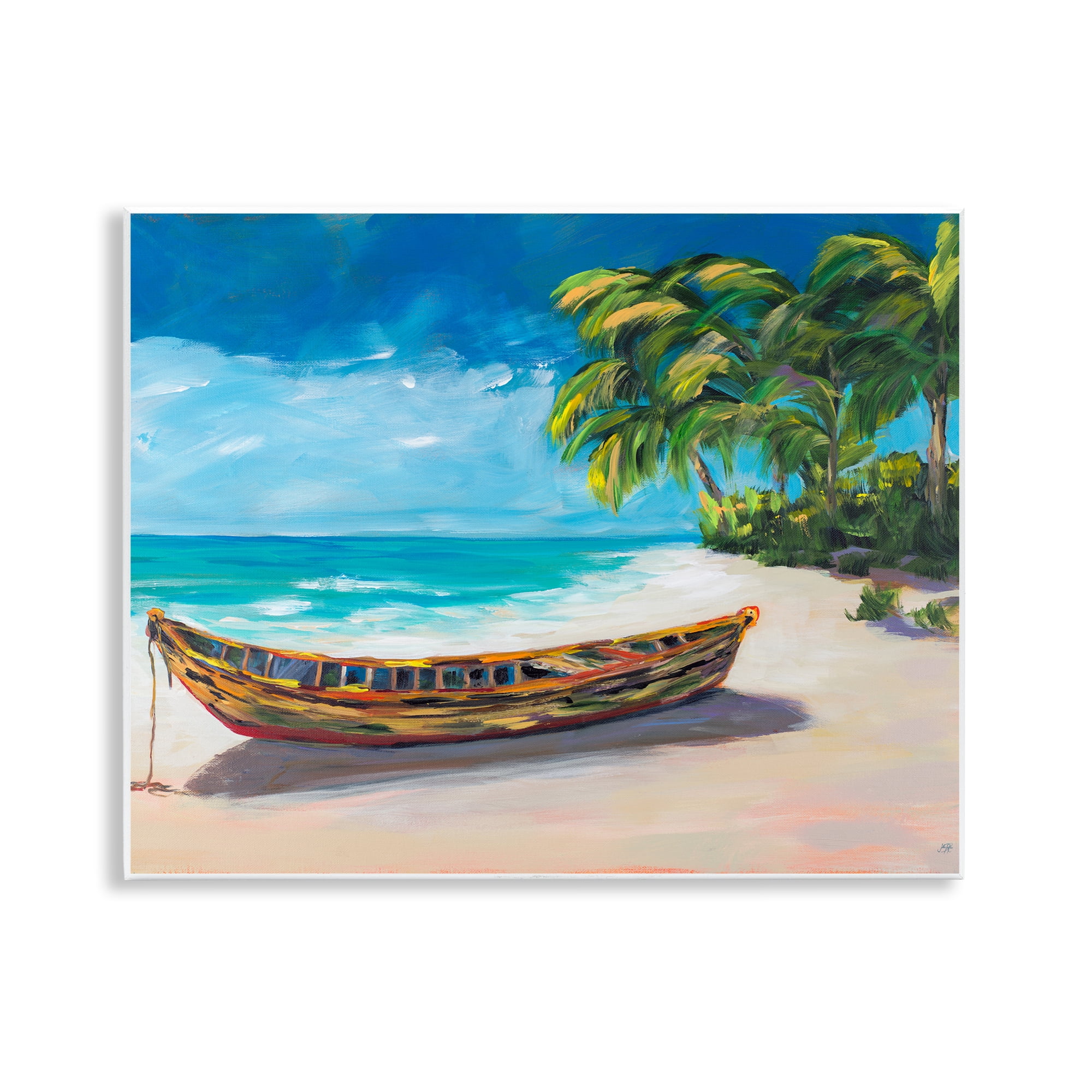 Stupell Industries Boat on Lost Island Wall Plaque Art, design by Julie DeRice