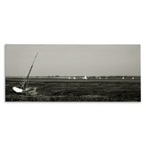 Stupell Industries Boating Towards Hayling Coastal Photography Gallery Wrapped Canvas Art Print Wall Art, 24 x 10