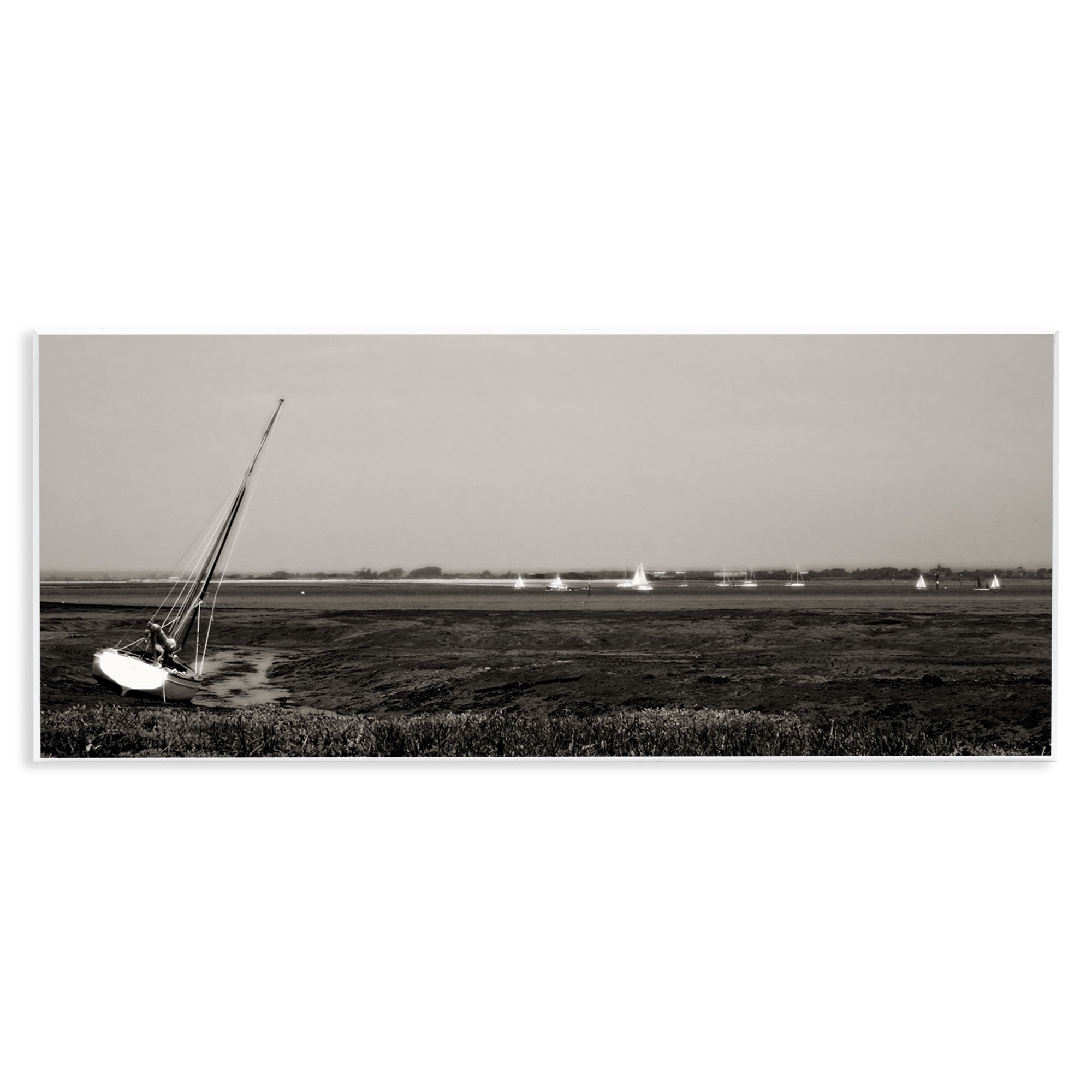 Stupell Industries Boating Towards Hayling Coastal Photography Unframed Art Print Wall Art, 17 x 7