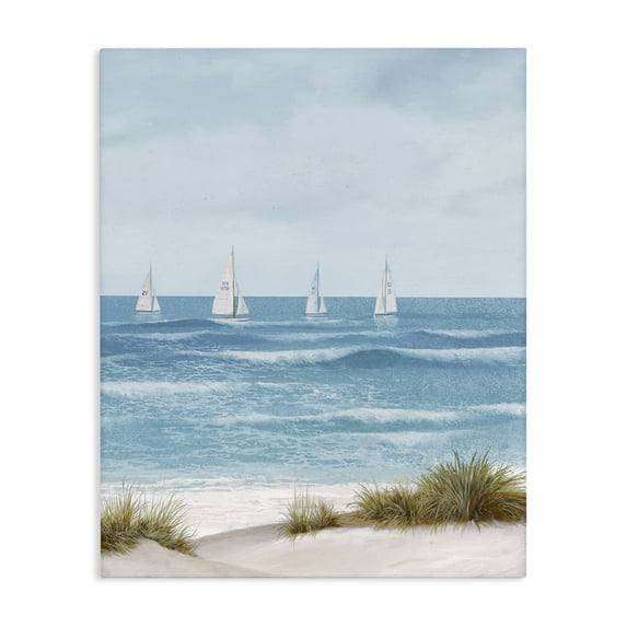 Stupell Industries Coastal Boats Sailing Away Canvas Art, 16 x 20, by Lorenzo Collective