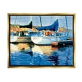 thumbnail image 1 of Stupell Industries Boats at Marina Dock Transportation Painting Gold Floater Framed Art Print Wall Art, 31 x 25, 1 of 9