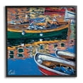 thumbnail image 1 of Stupell Industries Boats in Water Reflection Transportation Painting Black Framed Art Print Wall Art, 24 x 24, 1 of 8