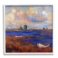 thumbnail image 1 of Stupell Industries Boats on Lake Shore Landscape Painting White Framed Art Print Wall Art, 12 x 12, 1 of 9