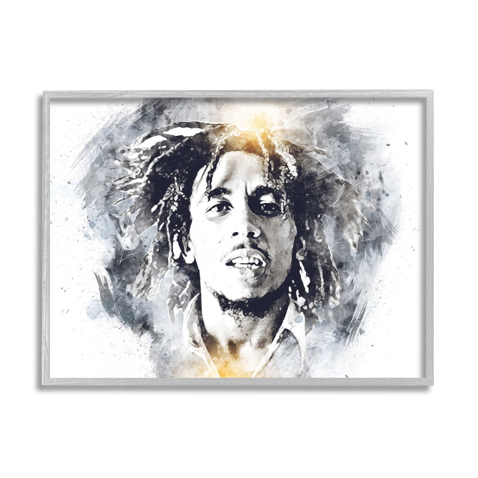 Stupell Industries Bob Marly Modern Portrait Abstract Pattern Yellow Black, 14 x 11, Design by Birch&Ink