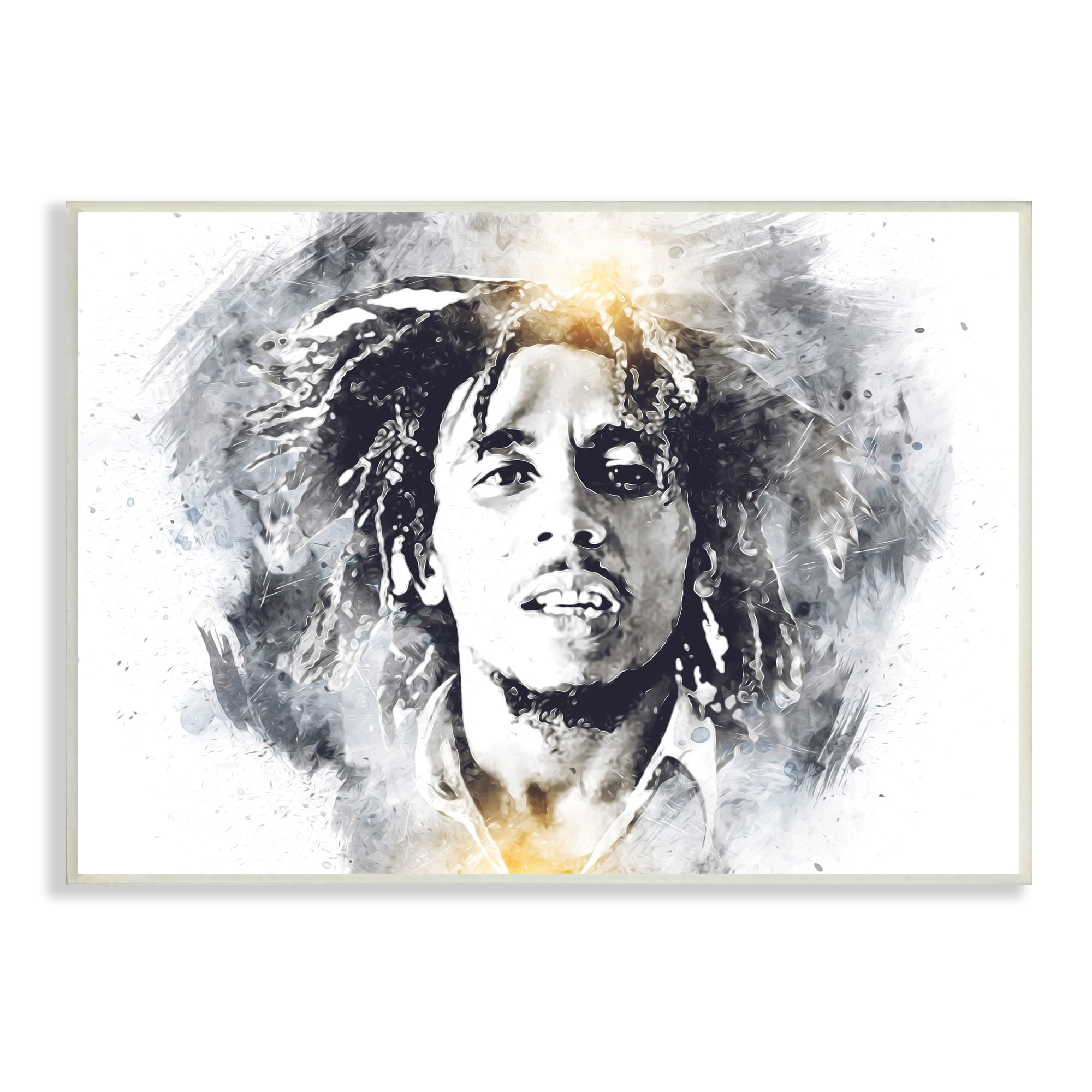 Stupell Industries Bob Marly Modern Portrait Abstract Pattern Yellow Black, 15 x 10, Design by Birch&Ink